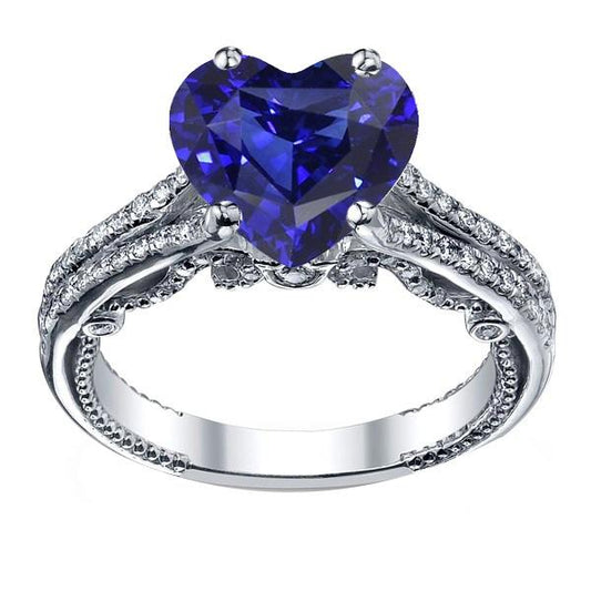 Edelstein Ring Herzschliff Sri Lankan Saphir 4,50 Karat Filigraner Schaft - harrychadent.ch