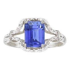 Edelstein Ring Smaragd Ceylon Saphir Ring Split Shank 4 Karat