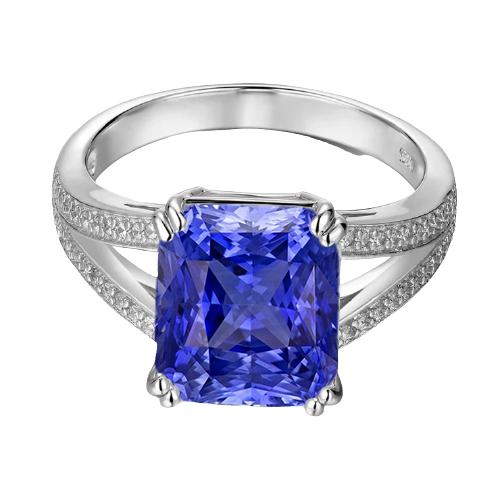 Edelstein Schmuck Kissen Saphir Ring 4 Karat Split Shank Schmuck - harrychadent.ch