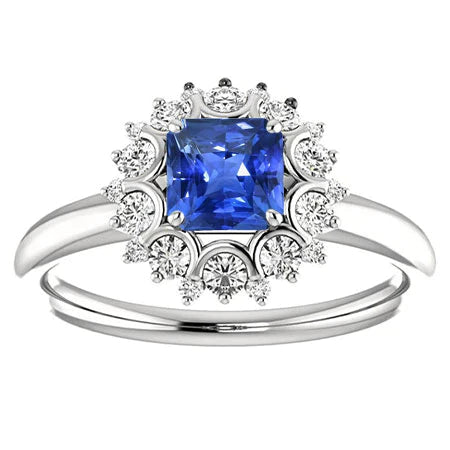 Edwardianischer Saphir- Und Diamantring
