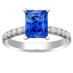 Gold Diamant Ring 3 Karat Krappen Set Ceylon Saphir Edelstein Schmuck