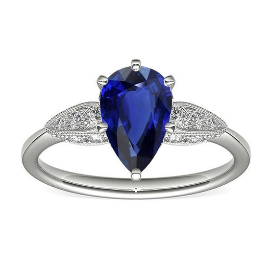 Gold Diamantring Birnenschliff Srilanka 3,50 Karat - harrychadent.ch