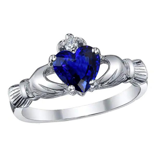 Gold Edelstein Ring Herz Ceylon Saphir 2,25 Karat Diamantschmuck - harrychadent.ch