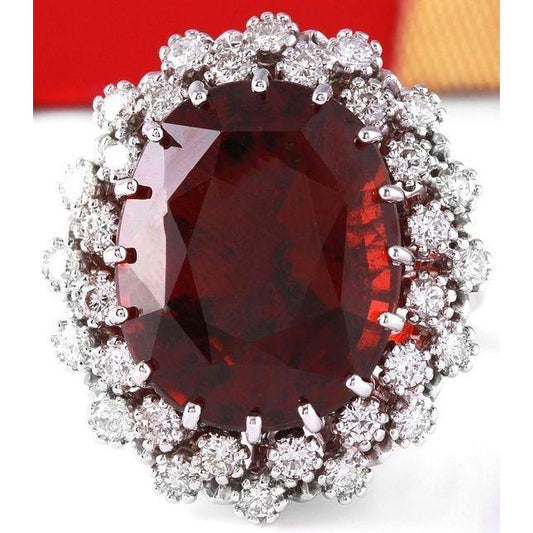 Granat-Cocktail-Ring