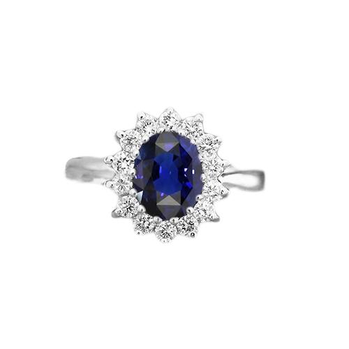 Halo Diamant Oval Blue Saphir Ring 4 Karat Star Style Schmuck - harrychadent.ch