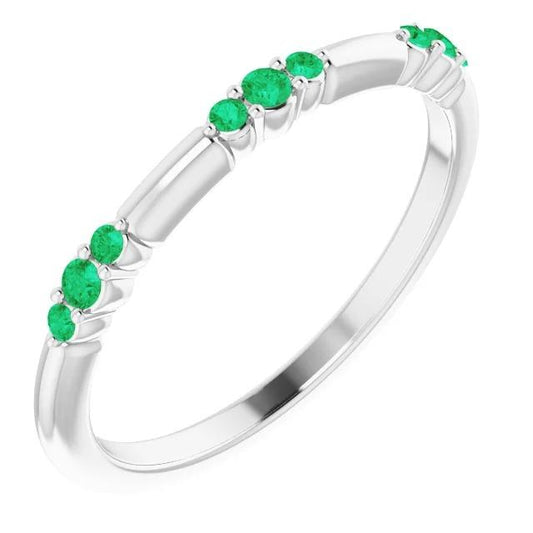 Kolumbianische Grüne Smaragde 0,60 Karat Band Damen Schmuck - harrychadent.ch