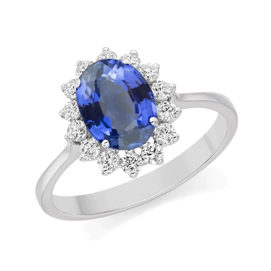 Kornblumenblauer Saphir-Ring