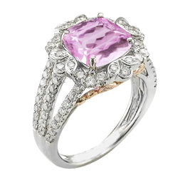 Kunzit-Diamantring