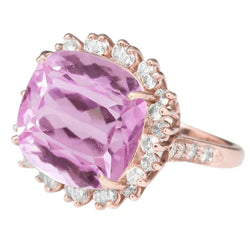 Kunzit-Edelstein-Ring