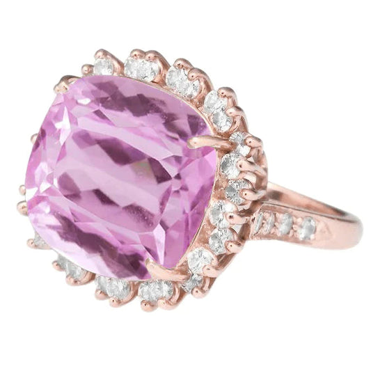 Kunzit-Edelstein-Ring