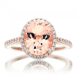 Morganit mit Diamanten 27.50 Karat Ring Roségold 14K