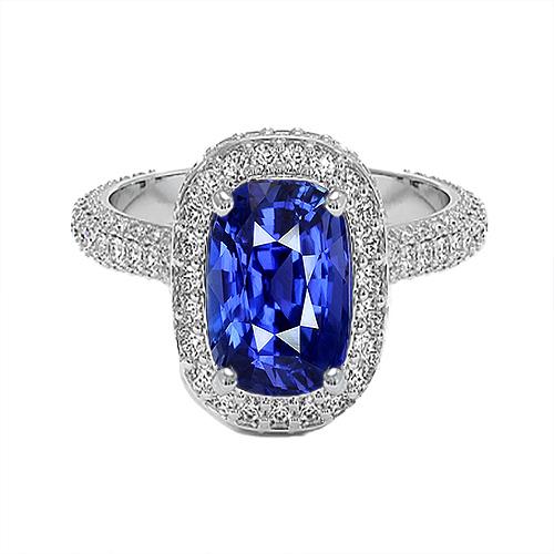 Oval Halo Verlobungsring Sri Lanka Saphir & Diamant 9 Karat Neu - harrychadent.ch