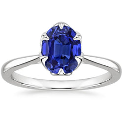 Ovaler Solitärring Sri Lanka Saphir 2,50 Karat