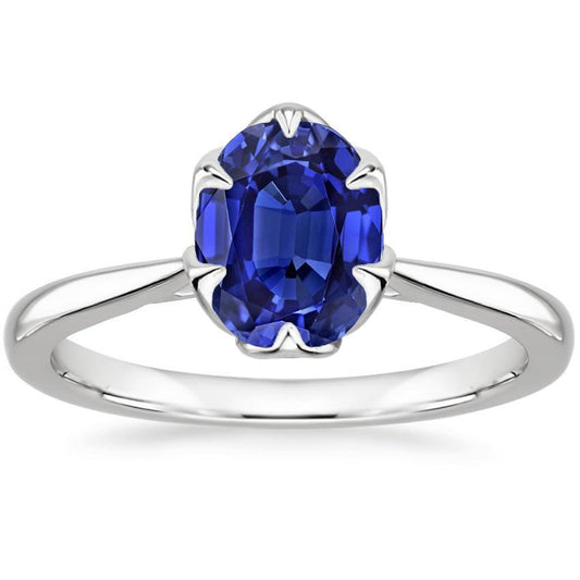 Ovaler Solitärring Sri Lanka Saphir 2,50 Karat - harrychadent.ch