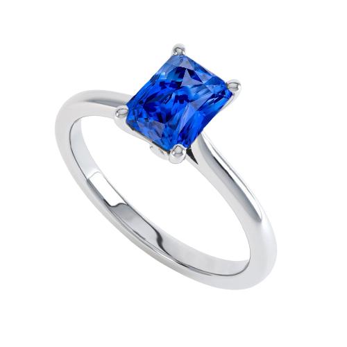 Radiant Solitaire Sri Lanka Saphirring 1,50 Karat Damenschmuck - harrychadent.ch