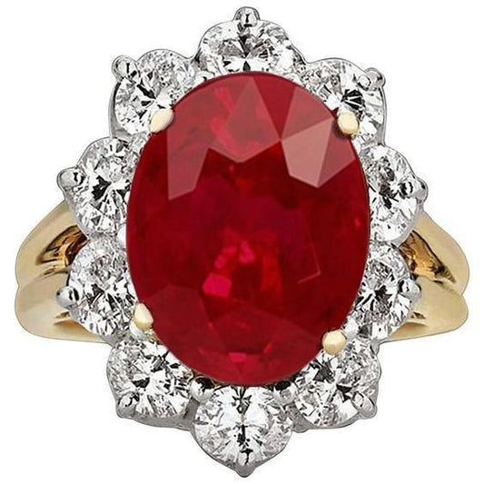 Ring aus zweifarbigem Gold mit Diamanten im Brillantschliff von 3,50 ct Neu - harrychadent.ch