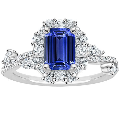 Ring im Blumenstil Smaragd Sri Lanka Saphir & Diamant 5 Karat - harrychadent.ch