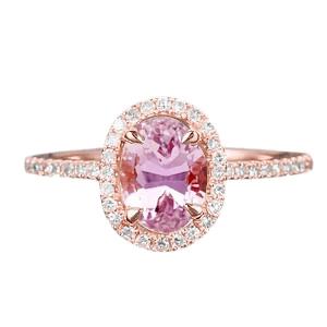 Rose Gold Oval Cut Kunzit und Diamant Ehering 12 Karat Schmuck - harrychadent.ch