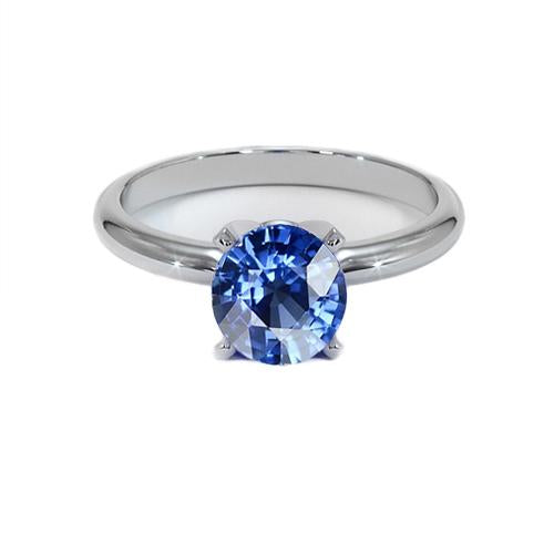 Runder blauer Saphir Edelstein Ring 4,50 Karat Damen Neu - harrychadent.ch