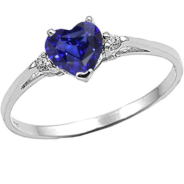 Runder Diamant-Drei-Steine-Ring Herz Sri Lankan Saphir 1,75 Karat - harrychadent.ch