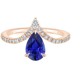 Runder Diamant Ring Enhancer Birne Srilanka Saphir Schmuck 4,50 Karat
