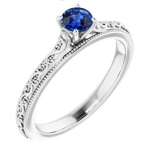 Saphir Solitär Ring 0,75 Karat Ceylon Blau Schmuck - harrychadent.ch