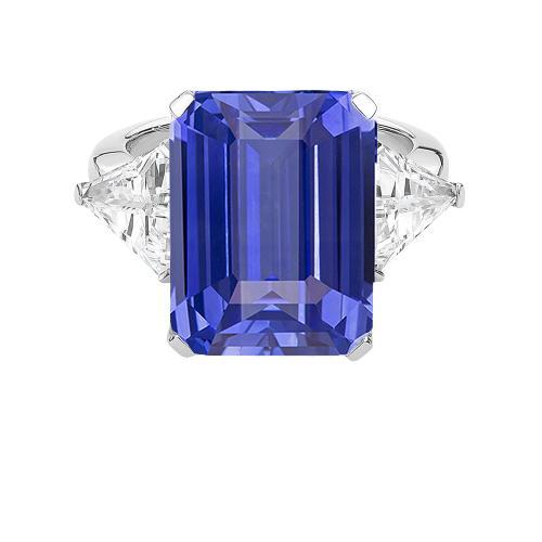 echter trillion diamant 3.50Karat ring Vorderansicht