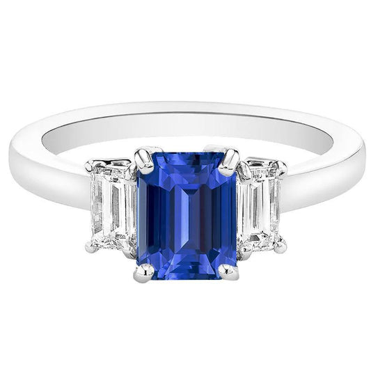 Smaragd Diamant Verlobungsring Ceylon Saphir Korb Set 4 Karat - harrychadent.ch