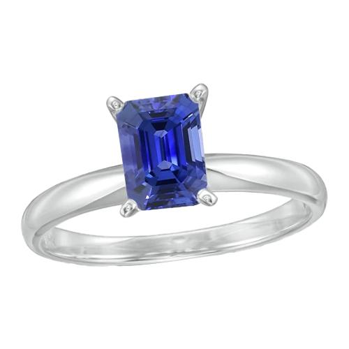 Radiant Solitaire Blauer Saphir Ring 2,50 Karat Damenschmuck - harrychadent.ch