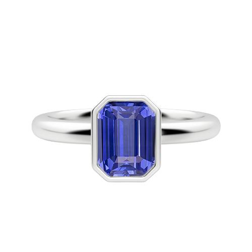 Smaragd Solitaire Ring Lünette Set Sri Lankan Saphir 1,50 Karat - harrychadent.ch