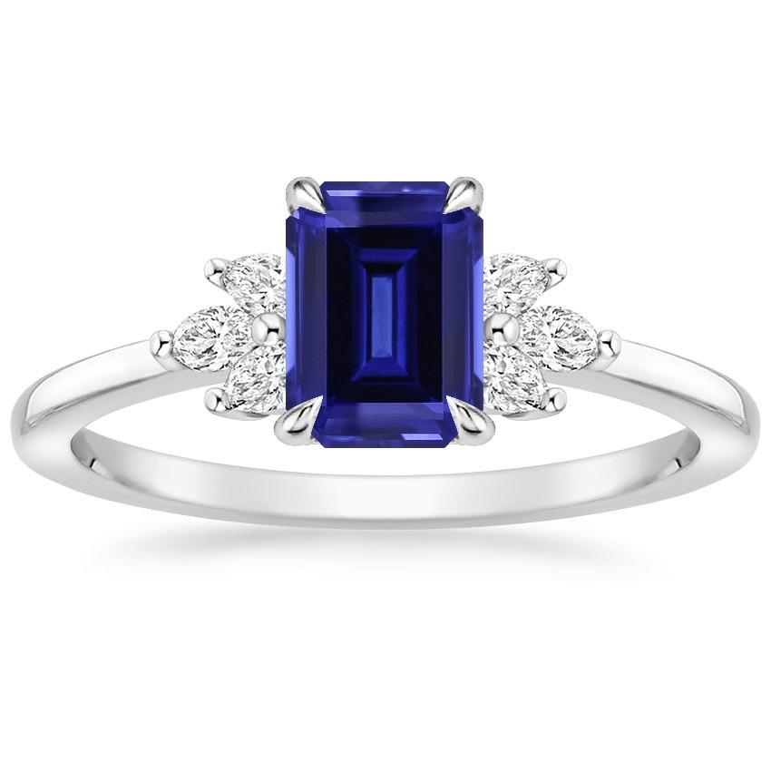 Smaragd srilankischer Saphir-Diamant-Verlobungsring 2,50 Karat - harrychadent.ch