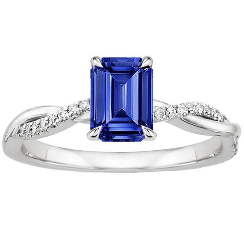 Solitaire Akzente Ring Sri Lanka Saphir & Diamant 3,50 Karat - harrychadent.ch