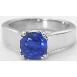 Solitaire Ceylon Saphir 1,80 Kt Ehering Weißgold