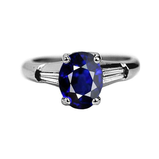 Solitaire Deep Blue Saphir Ring 2.50 Karat Damenschmuck - harrychadent.ch