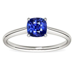 Solitaire Edelstein Schmuck Kissen Ceylon Saphir Ring 1,50 Karat
