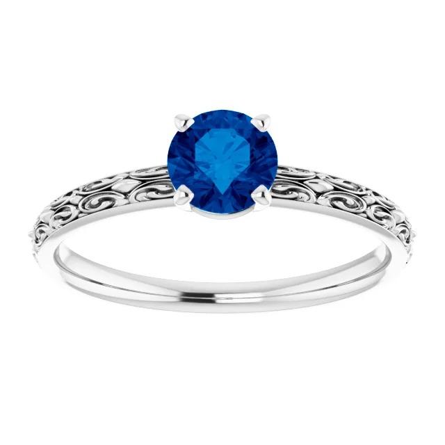 Solitaire Ring Blauer Saphir 1,50 Karat Filigran Damen Schmuck - harrychadent.ch