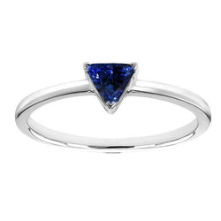 Solitaire Trillion Deep Blue Saphir Ring 1 Karat Damenschmuck