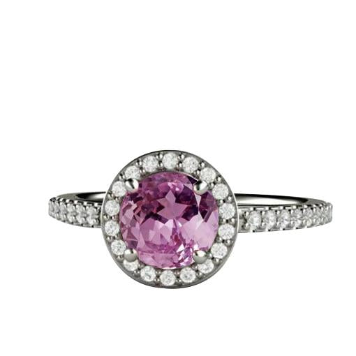 Solitär mit Akzent 12,34 Karat Kunzit mit Diamanten Ring Gold - harrychadent.ch