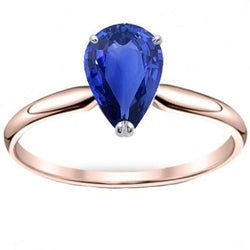 Solitär Ring Birne Sri Lanka Saphir 3 Karat