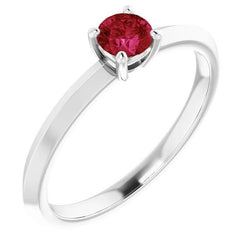 Solitär Rubin Ring 1,25 Karat 4 Krappenfassung Schmuck Neu