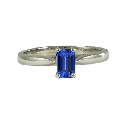 Solitär Smaragd Ceylon Saphir Ring 1 Karat Konischer Schaft Schmuck - harrychadent.ch