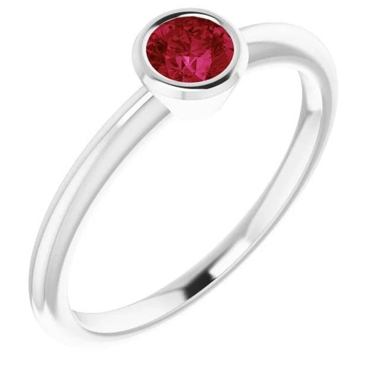 Solitärring 0,75 Karat Burmesischer Rubin Damenschmuck Neu - harrychadent.ch