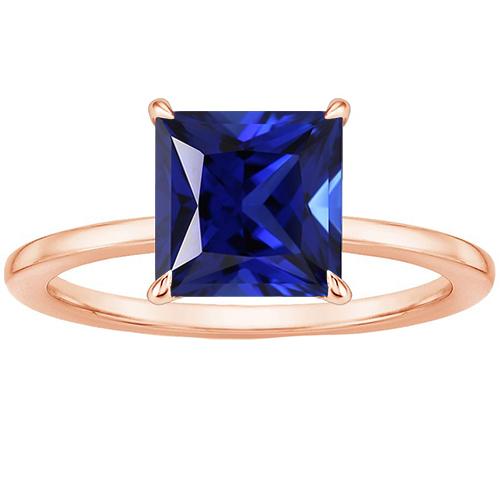 Solitärring aus Roségold Prinzessin Sri Lanka Saphir 3,50 Karat - harrychadent.ch