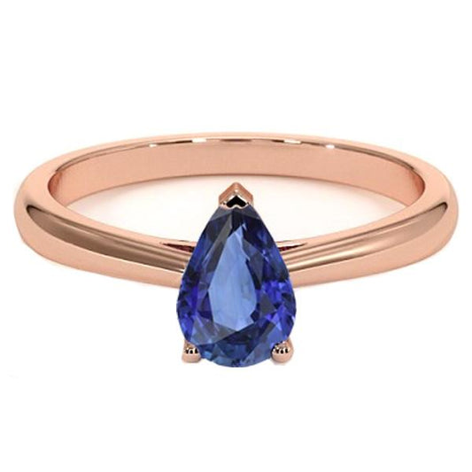 Solitärring im Birnenschliff Roségold 1,50 Karat Edelsteinschmuck - harrychadent.ch