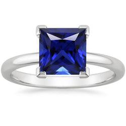 Solitärring Prinzessin Ceylon Saphir Edelstein Krappen Set 5 Karat