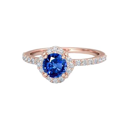 Sri Lanka Saphir Diamanten 3,25 Karat Ring Roségold - harrychadent.ch