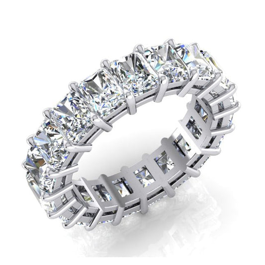 7,35 ct. Eternity-Verlobungsband mit strahlendem Schliff in Gold