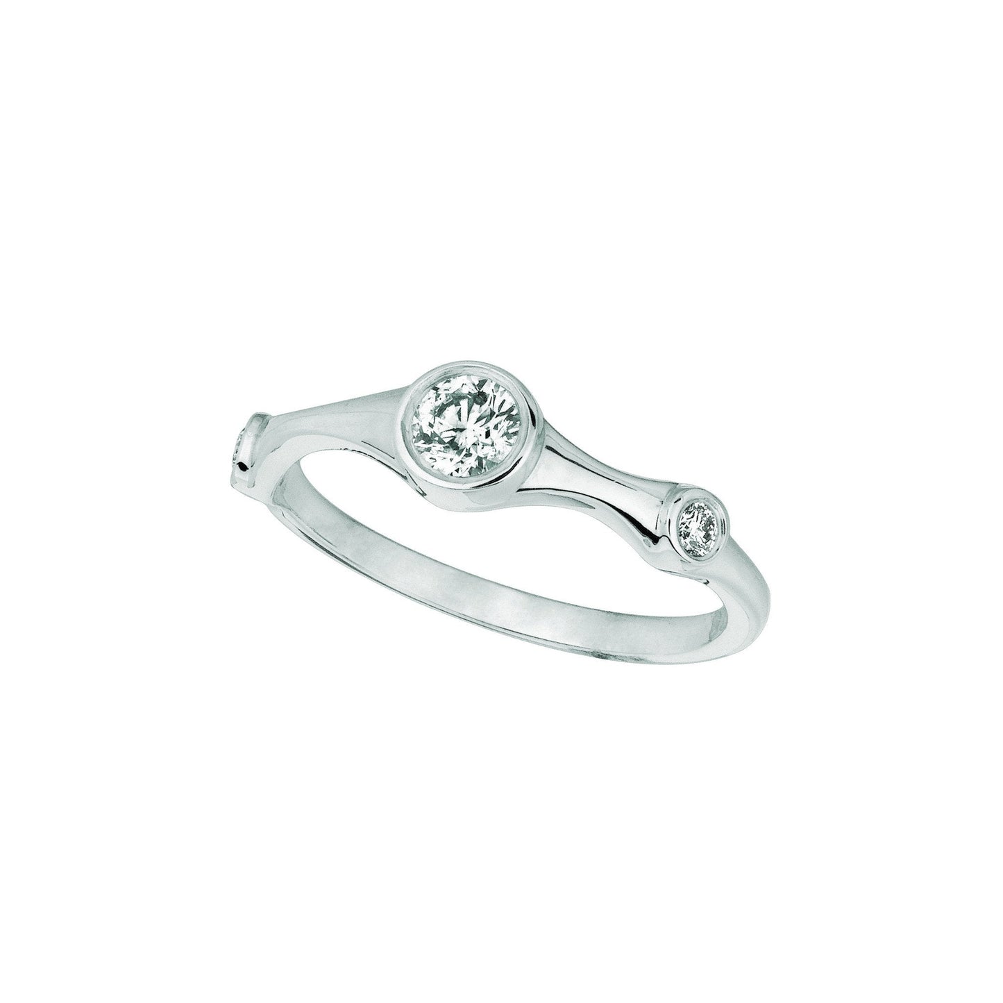 Diamant-Fancy-Ring 0,31 Karat 14K weißes halbes Ewigkeitsband