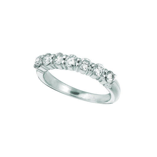 Diamant7 Stone Halbe Ewigkeit Band 1,05 Karat 14K Weißgold