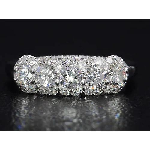 Halbe Ewigkeit Diamantband 4,50 Karat Weißgold Schmuck Neu - harrychadent.ch